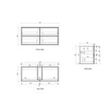 VENETTA Fluted Wall Hung Vanity Harvest Oak