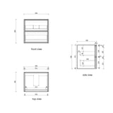 VENETTA Fluted Wall Hung Vanity Harvest Oak