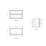 VENETTA Fluted Wall Hung Vanity Harvest Oak
