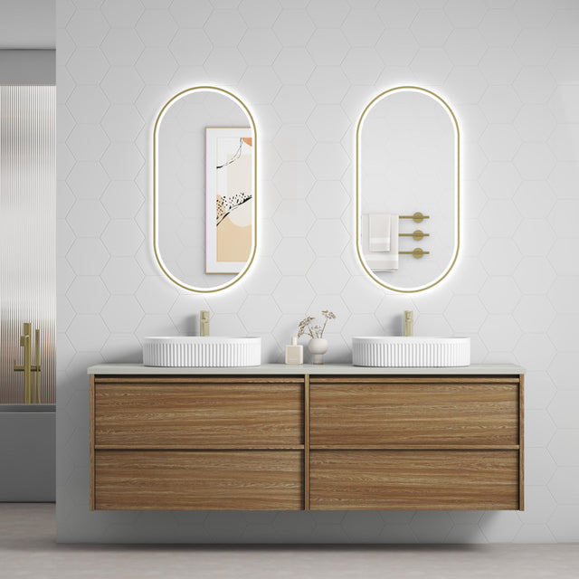 VENETTA Framed Wall Hung Vanity Harvest Oak