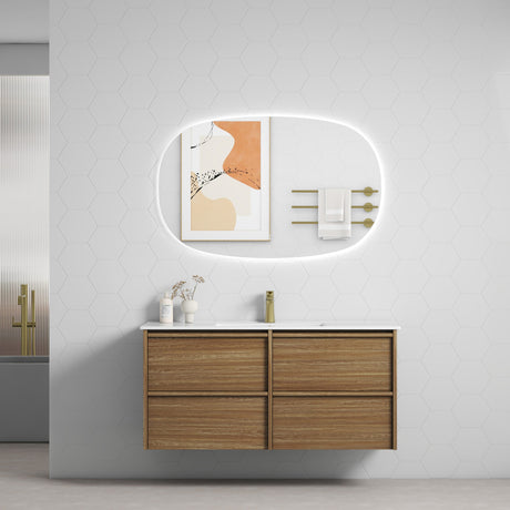 VENETTA Framed Wall Hung Vanity Harvest Oak