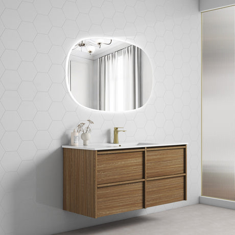 VENETTA Framed Wall Hung Vanity Harvest Oak