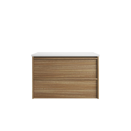 VENETTA Framed Wall Hung Vanity Harvest Oak