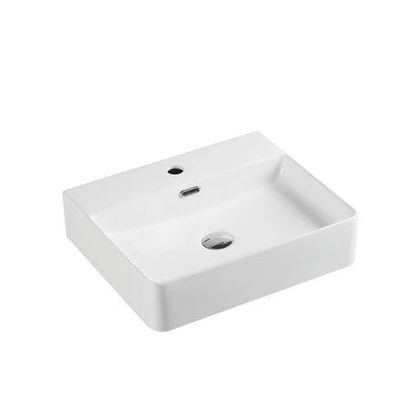 Vento 50M Rectangular Wall Hung Basin White (Rectangle: 500x420x120)