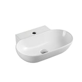 Vento 56M Wall Hung Basin White (Oval: 560x400x125)