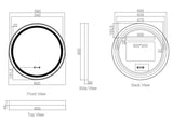 VENUS Front-Lit LED Round Mirror 600mm