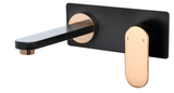 VETTO Wall Mixer With Spout - Black & Rose Gold