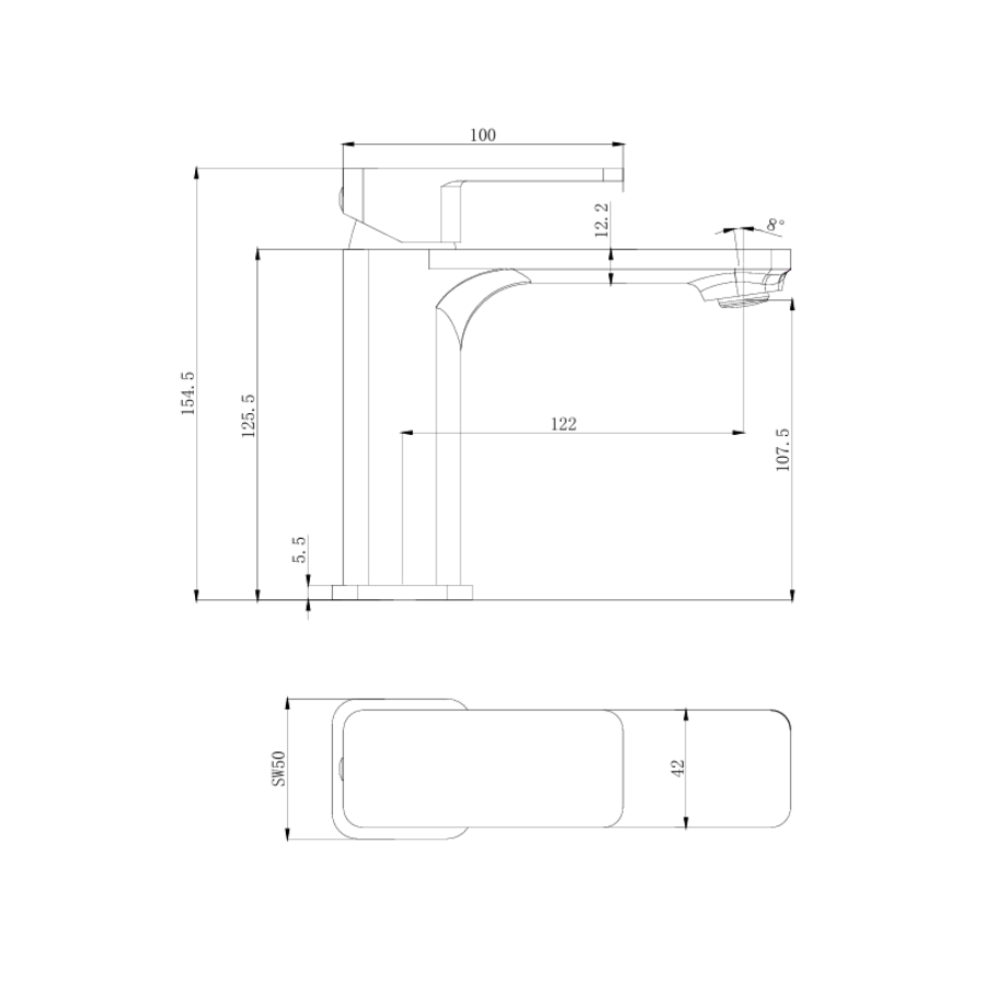 Nova II Basin Mixer Lead Free