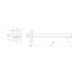 CERAM Bath Spout -Lead Free-200mm