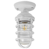 VILLAKU: Exterior Cylinder Aluminium & Glass with Cage Ceiling / Wall Lights IP44