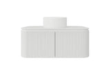 VITO NOOSA Fluted Curved Wall Hung Vanity Matte White (All Sizes)