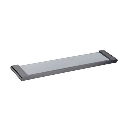 VOG Glass Shelf - Brushed Gun Metal