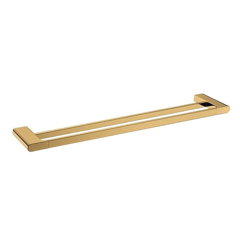 VOG Double Towel Rail 800mm - Brushed Brass