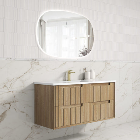 VOULARI Framed Wall Hung Vanity Harvest Oak