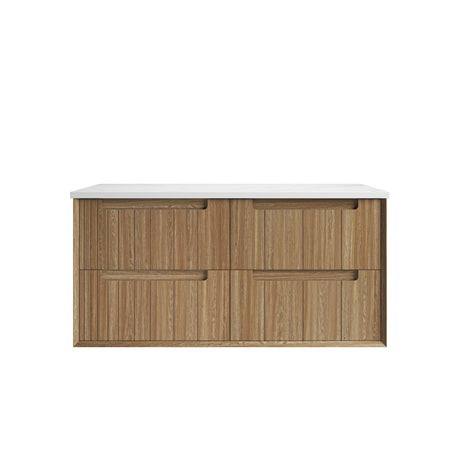 VOULARI Framed Wall Hung Vanity Harvest Oak