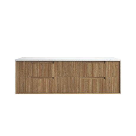 VOULARI Framed Wall Hung Vanity Harvest Oak