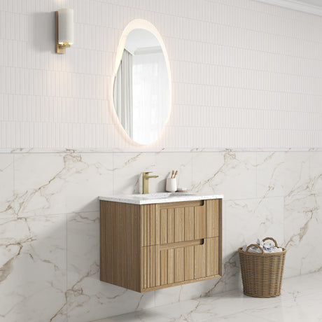 VOULARI Framed Wall Hung Vanity Harvest Oak