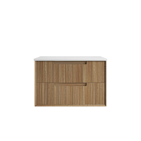 VOULARI Framed Wall Hung Vanity Harvest Oak