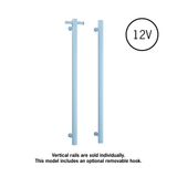 Thermorail Straight/Round 12Volt Vertical Bar -900x142x100mm -26Watts