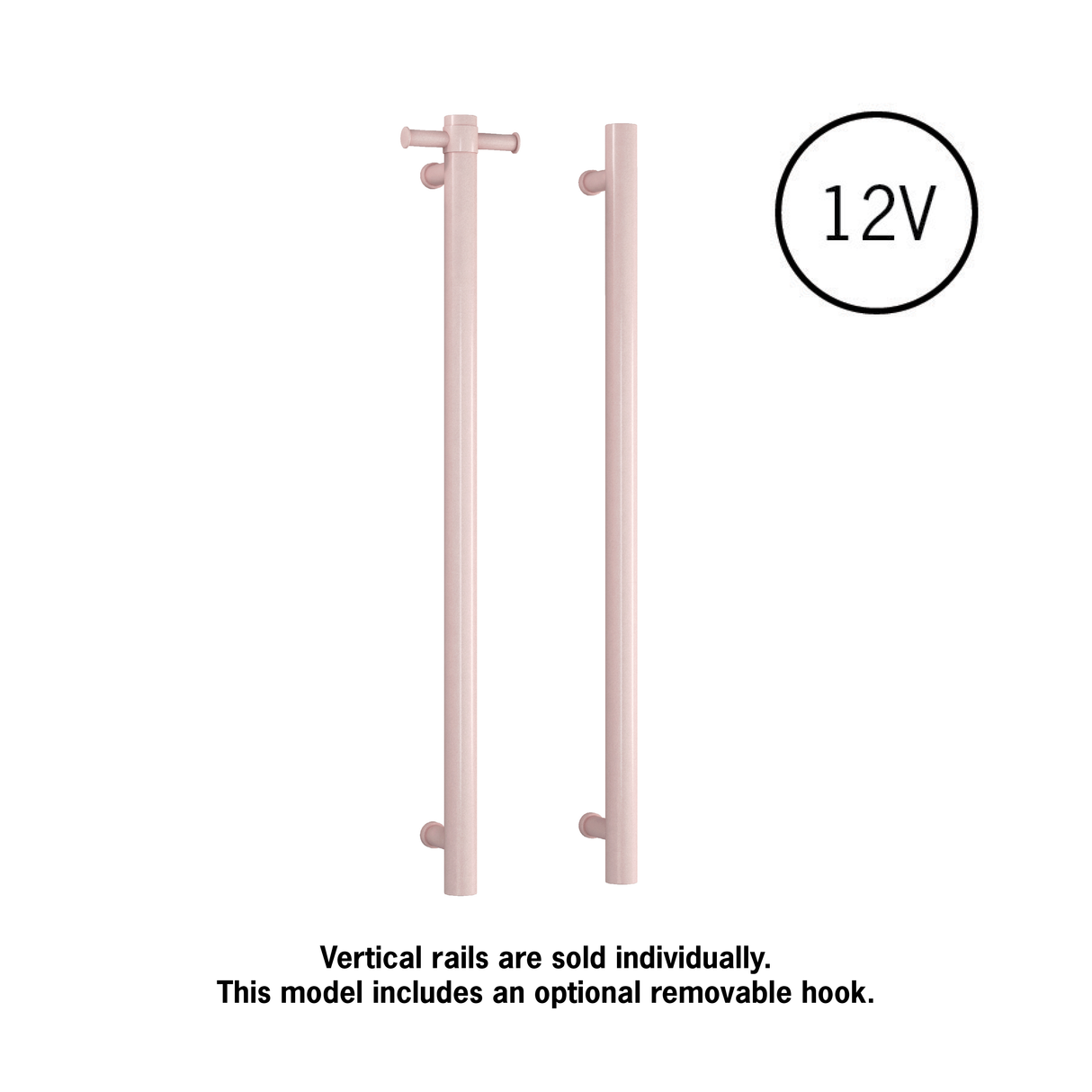 Thermorail Straight/Round 12Volt Vertical Bar -900x142x100mm -26Watts