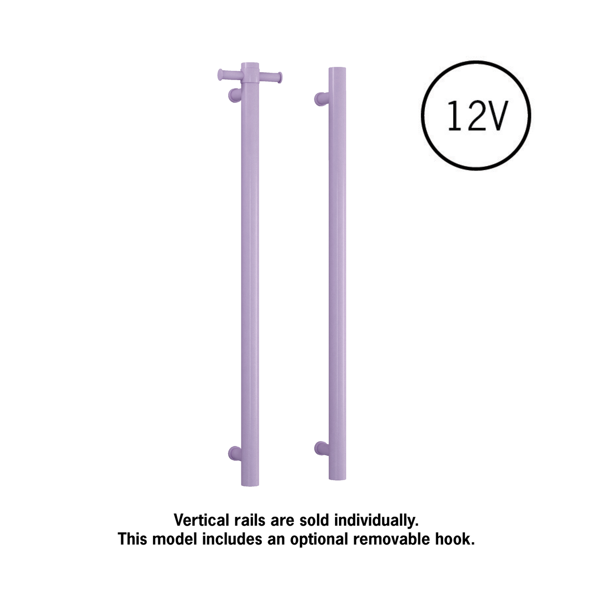 Thermorail Straight/Round 12Volt Vertical Bar -900x142x100mm -26Watts