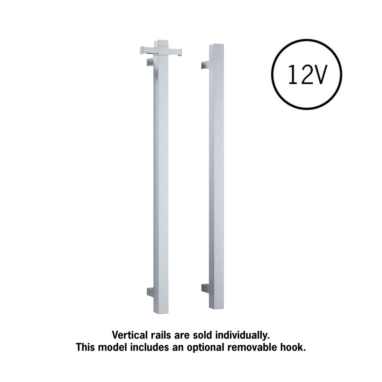 Thermorail Square Heated Vertical Bar-12V- 900x142x100mm