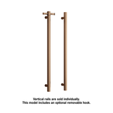 Thermorail Straight/Round 240Volt Vertical Bar 900x142x100mm 20Watts