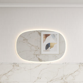 Valmont LED Dimmable Horizontal Oval Framed Mirror 1100mm