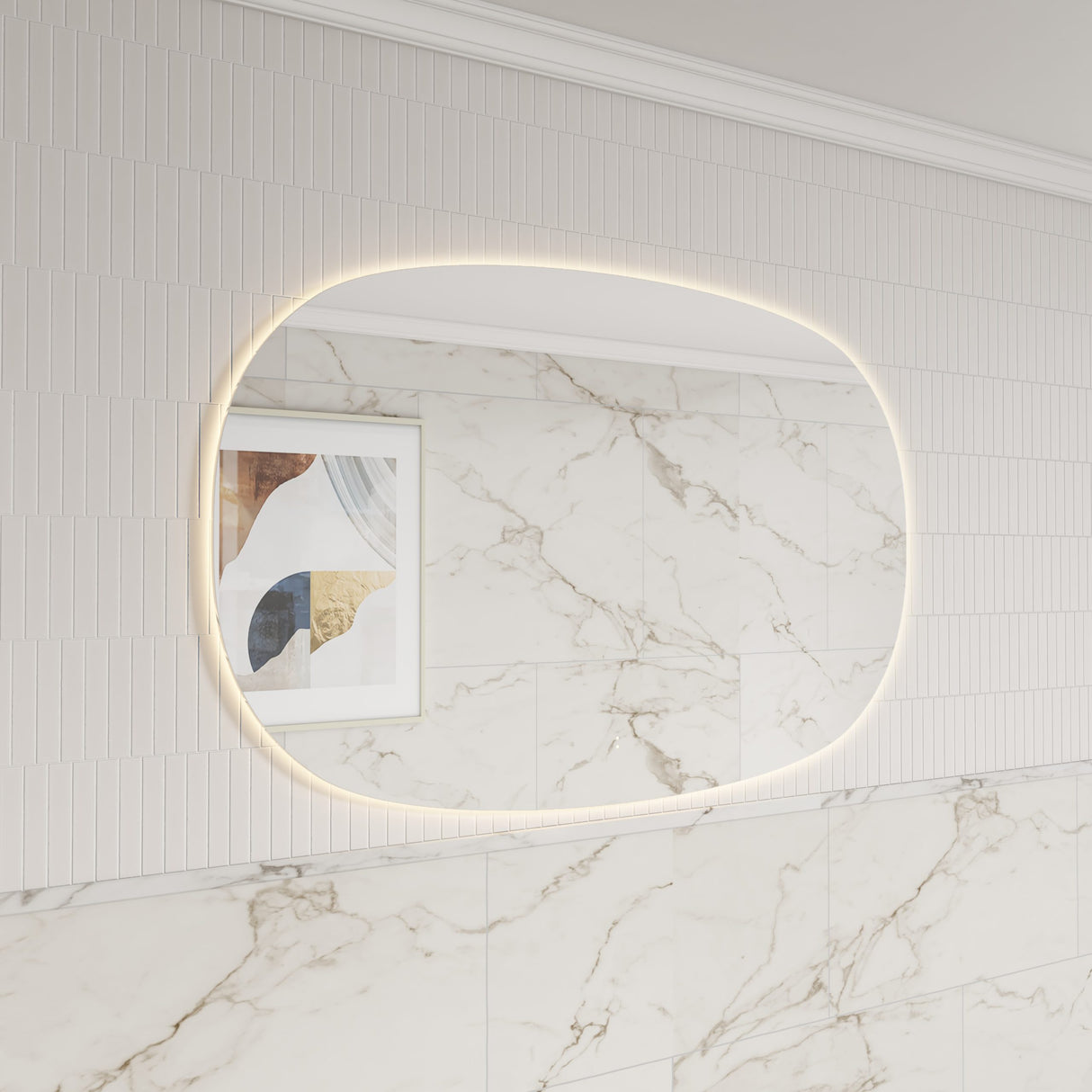 Valmont LED Dimmable Horizontal Oval Mirror 1400mm