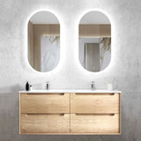 Vanity BYRON Double Bowl Wall Hung 1200mm Natural Oak