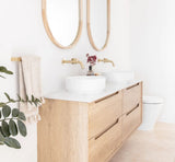 Vanity BYRON Wall Hung 1500mm Natural Oak