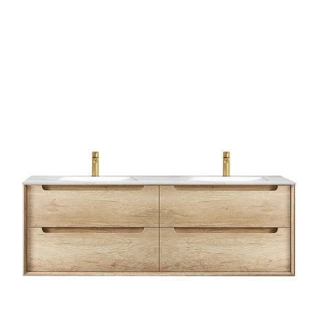 Vanity BYRON Wall Hung 1500mm Natural Oak