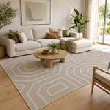 Vanuatu Lui Beige Geometric Flatweave Rug