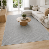 Vanuatu Vouza Grey Geometric Flatweave Rug