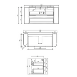 VARCELLI Tier Wall Hung Curve Vanity Harvest Oak (All Sizes)