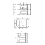 VARCELLI Tier Wall Hung Curve Vanity Harvest Oak (All Sizes)