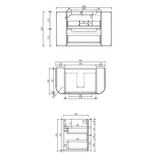 VARCELLI Tier Wall Hung Curve Vanity Harvest Oak (All Sizes)