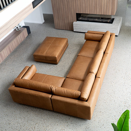 Vermont Modular Sofa – Trends Saddle Leather –  Ottoman