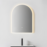 Verona LED Arch Frameless Backlit Mirror With Demister (600x900mm)
