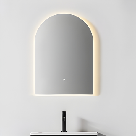 Verona LED Arch Frameless Backlit Mirror With Demister (600x900mm)
