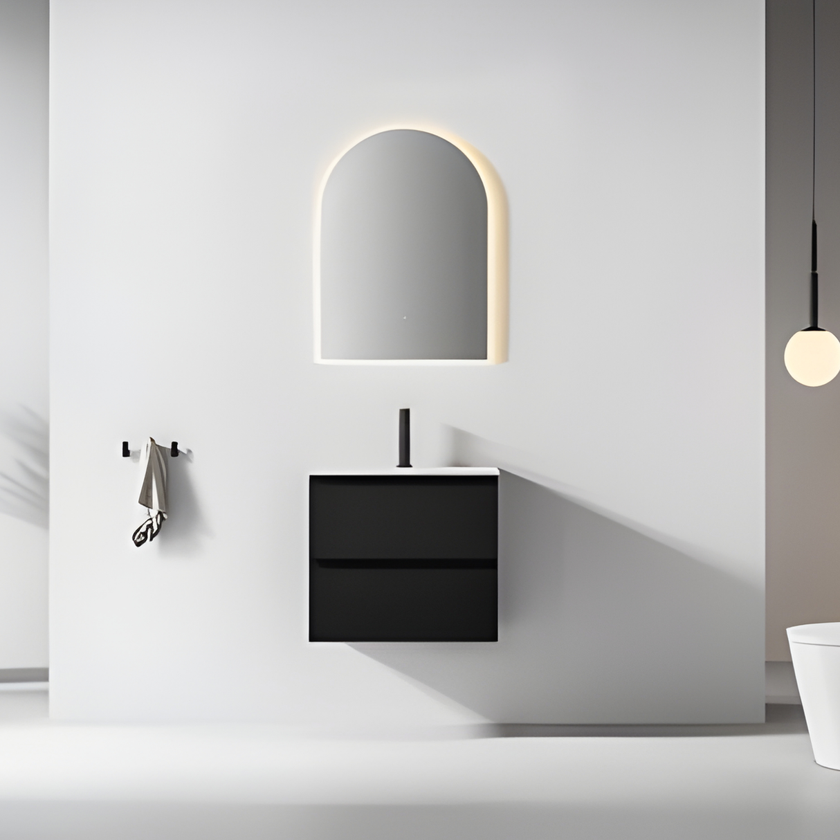Verona LED Arch Frameless Backlit Mirror With Demister (600x900mm)