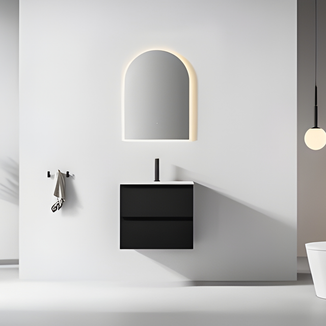 Verona LED Arch Frameless Backlit Mirror With Demister (600x900mm)