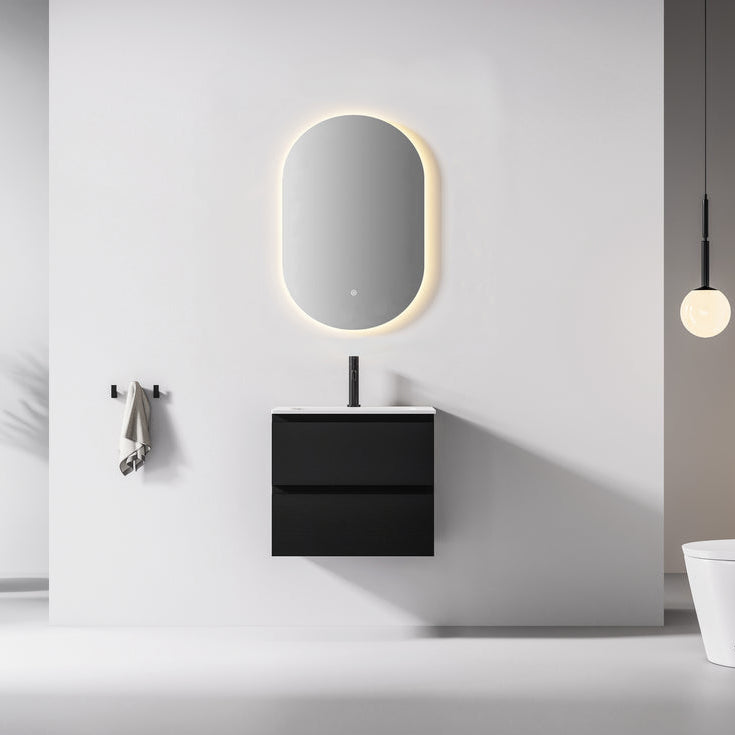 Verona LED Oval Frameless Backlit Mirror With Demister (600x900mm)
