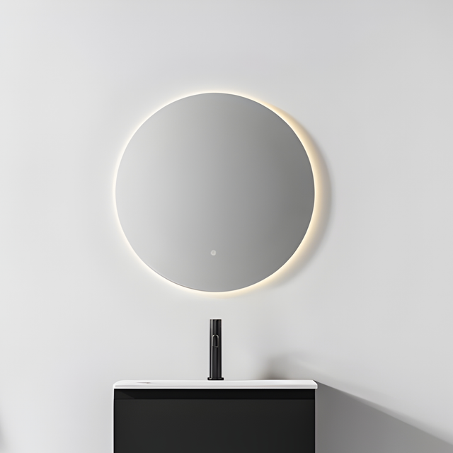 Verona LED Round Frameless Backlit Mirror With Demister (600mm)