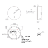 Verona LED Round Frameless Backlit Mirror With Demister (600mm)