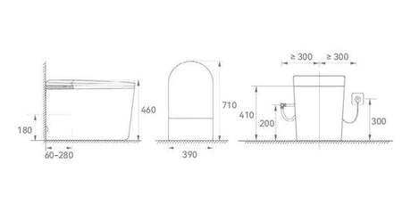 Vesso Smart Toilet One-Piece Ceramic Instant Heating Tornado Flush