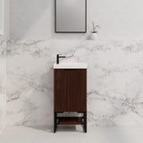 ABS Vienna Mini Wall Hung Vanity 450 (Brown Oak)