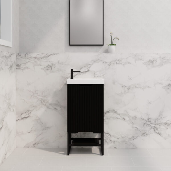 ABS Vienna Mini Wall Hung Vanity 450 (Matte Black)