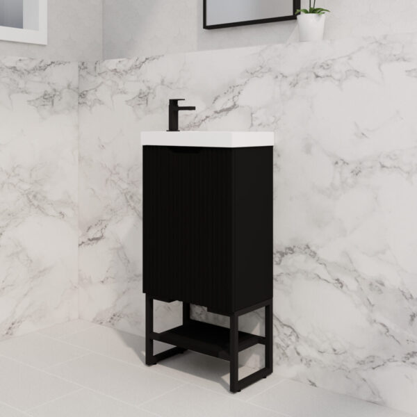 ABS Vienna Mini Wall Hung Vanity 450 (Matte Black)