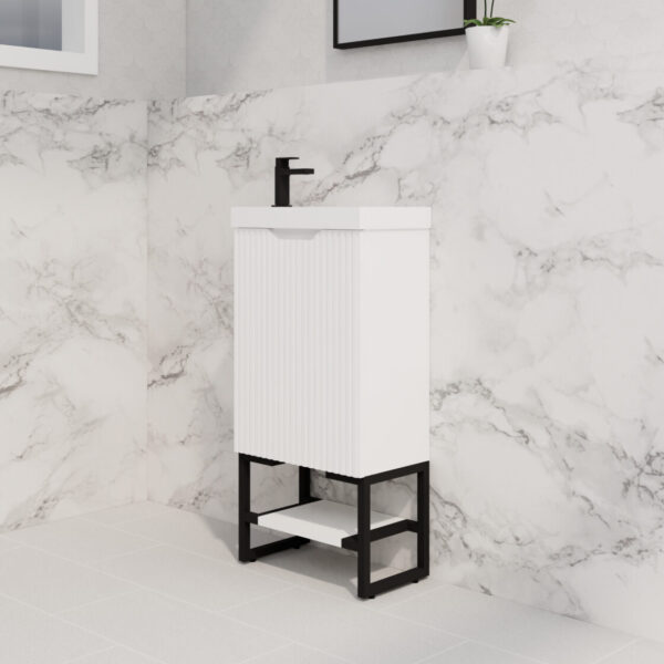 ABS Vienna Mini Wall Hung Vanity 450 (Matte White)